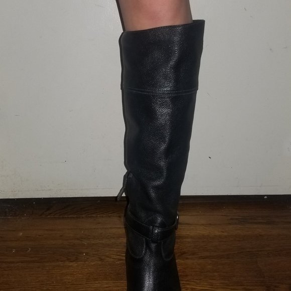 NIB! Prada Pebbled Leather Riding Boots - Size 39 - Picture 5 of 9